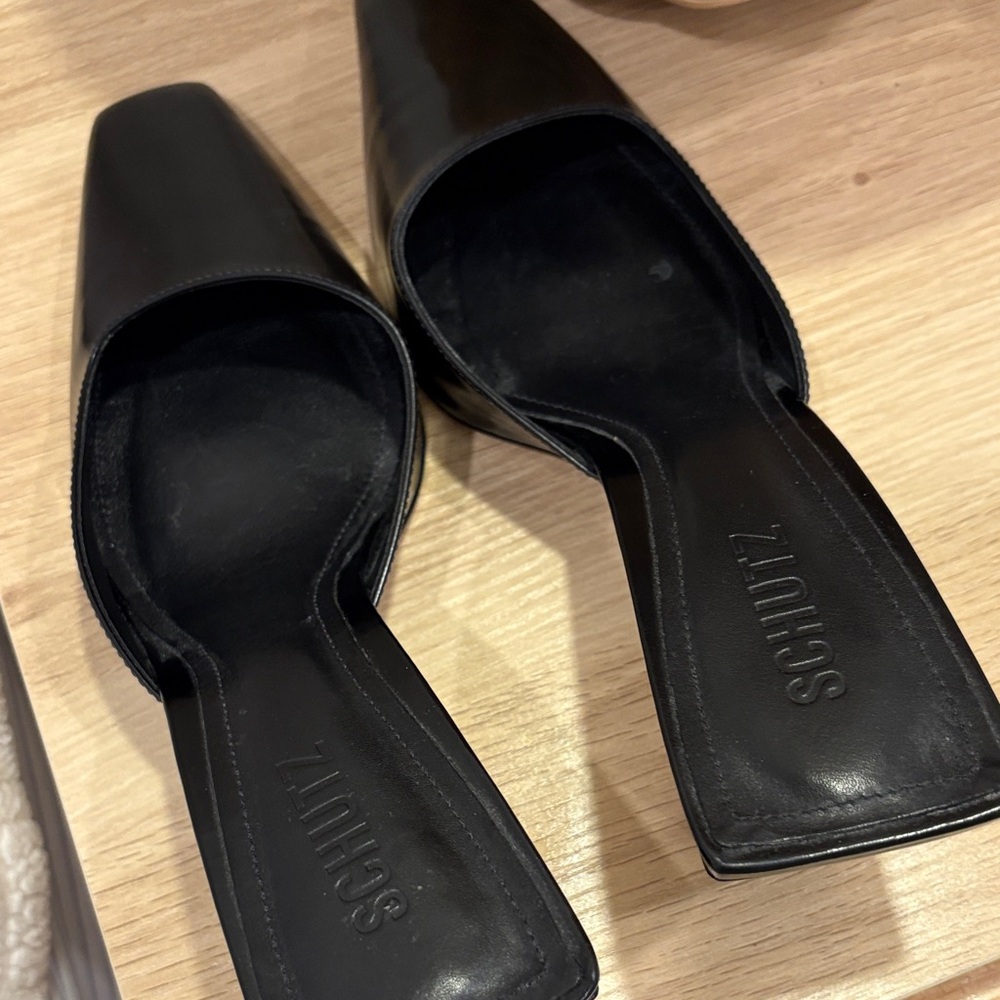 SCHUTZ size 9.5 new leather heel mules Rosie - Picture 8 of 8